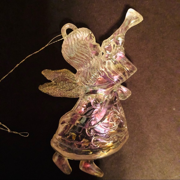 Iridescent Trumpeting Angel Ornament (two available sold separately) - Picture 2 of 5